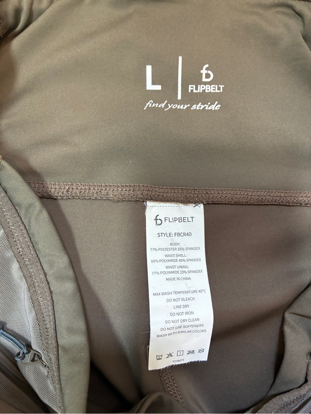 Flipbelt Running Leggings w/ Built-In Pockets & Storage - 7/8 Length, Like New - Picture 6 of 6